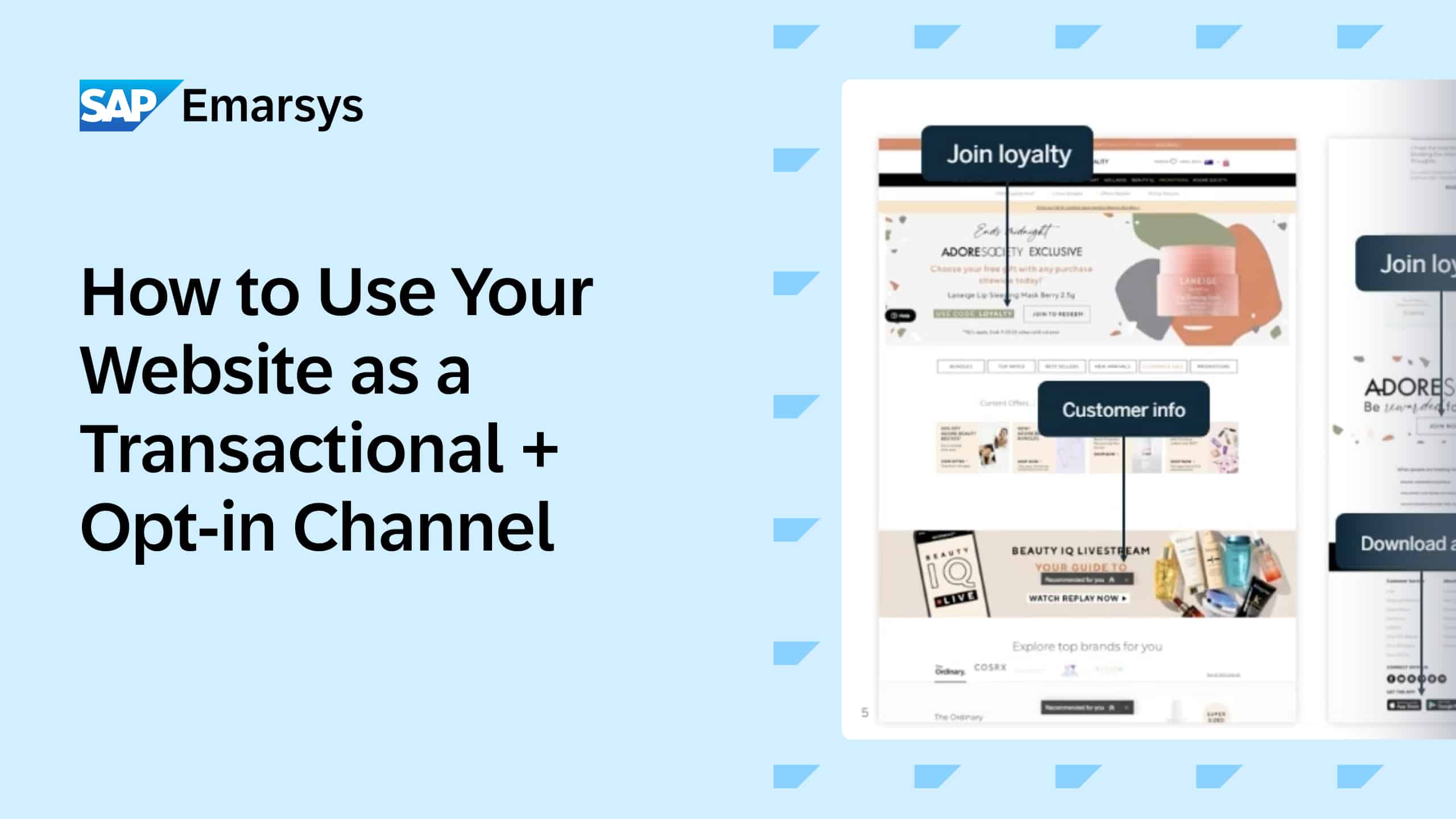 Ema Emarsys Usecase How To Use Your Website As A Transactional Opt In Channel Producthub Thumbnail 1280x720px